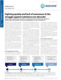 Fighting Apathy and Lack of Awareness in the Struggle Against Substance