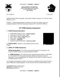 JTF GTMO Detainee Assessment