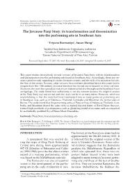 The Javanese Panji Story: Its Transformation and Dissemination Into the Performing Arts in Southeast Asia