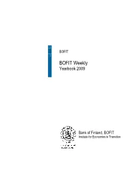 BOFIT Weekly Yearbook 2009