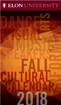 Cultural-Calendar-Fall-2018 Web.Pdf