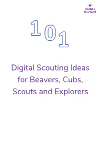Digital Scouting Ideas for Beavers, Cubs, Scouts and Explorers