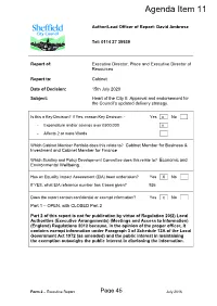 Draft Protocol for Cabinet Reports