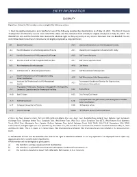 Entry Information