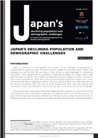 Japan's Declining Population and Demographic Challenges