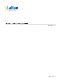 Machxo Control Development Kit User's Guide
