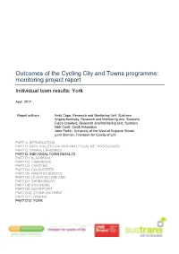 Outcomes of the Cycling City and Towns Programme: Monitoring Project Report