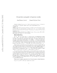 Projective Normality of Special Scrolls