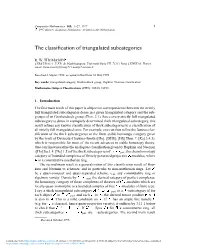 The Classification of Triangulated Subcategories 3