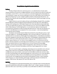 Theory Reflections: Linguistic Determinism/Relativism