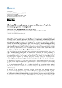 Glaciers of Grandes Jorasses: an Open-Air Laboratory for Glacier Monitoring Systems Development