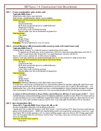 ISO Types 1-6: Construction Code Descriptions