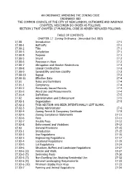 Chapter 17 Municipal Code Is Hereby Replaced Follows