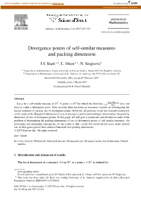Divergence Points of Self-Similar Measures and Packing Dimension