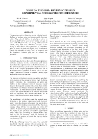 Noise on the Grid: Rhythmic Pulse in Experimental And