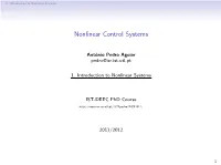 Nonlinear Control Systems