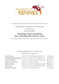 Ontology-Based Methods for Analyzing Life Science Data