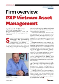 Firm Overview: PXP Vietnam Asset Management