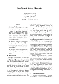 Game Theory in Business Collaboration