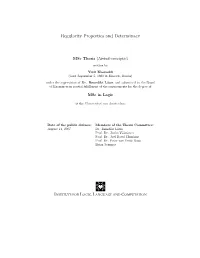 Regularity Properties and Determinacy
