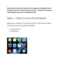 Step 1 - Check Current Ios and Device