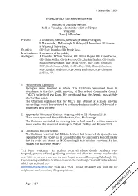 Minutes 1 September 2020 As Published.Pdf