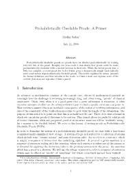 Probabilistically Checkable Proofs: a Primer