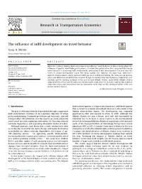 The Influence of Infill Development on Travel Behavior