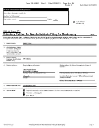 Voluntary Petition for Non-Individuals Filing for Bankruptcy 04/20 If More Space Is Needed, Attach a Separate Sheet to This Form