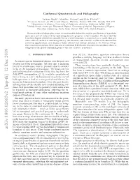 Conformal Quasicrystals and Holography