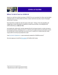 Covid-19 Testing