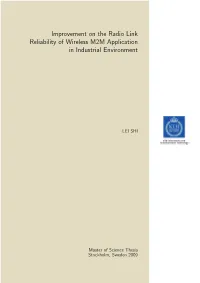 Improvement on the Radio Link Reliability of Wireless M2M Application in Industrial Environment