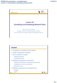 Lesson 10 Visualising and Analysing Network Data
