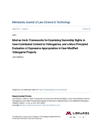 Mod As Heck: Frameworks for Examining Ownership Rights In