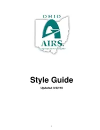 Style Guide Updated 9/22/10