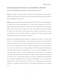 Understanding State-Level Variations in US Infant Mortality