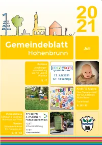 Gemeindeblatt Juli 2021