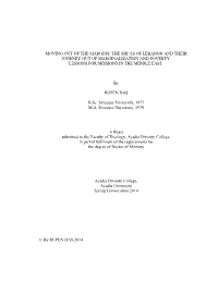 Moving out of the Margins: the Shi‘As of Lebanon and Their Journey out of Marginalization and Poverty