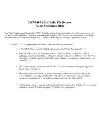 2017-2018 EEO Public File Report Polnet Communication