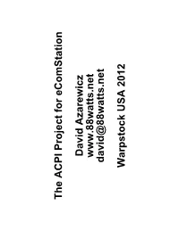 ACPI Project for Ecomstation