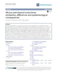 African and Classical Swine Fever: Similarities, Differences And
