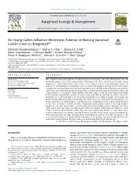 Do Young Calves Influence Movement