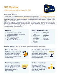 SO Review Online Review Platform from SO WIFI
