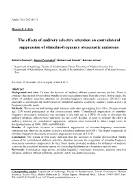 The Effects of Auditory Selective Attention on Contralateral