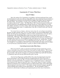 1 Prepared for Inclusion in Rivals for Power, 5Th Edition, Edited by James