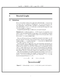 6.042J Chapter 6: Directed Graphs
