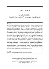 Frank Lehman Schubert's Slides: Tonal (Non-)Integration of A