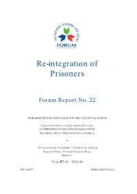 Re-Integration of Prisoners
