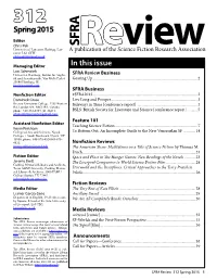 Sfrareview in This Issue 312 Spring 2015