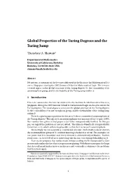 Global Properties of the Turing Degrees and the Turing Jump
